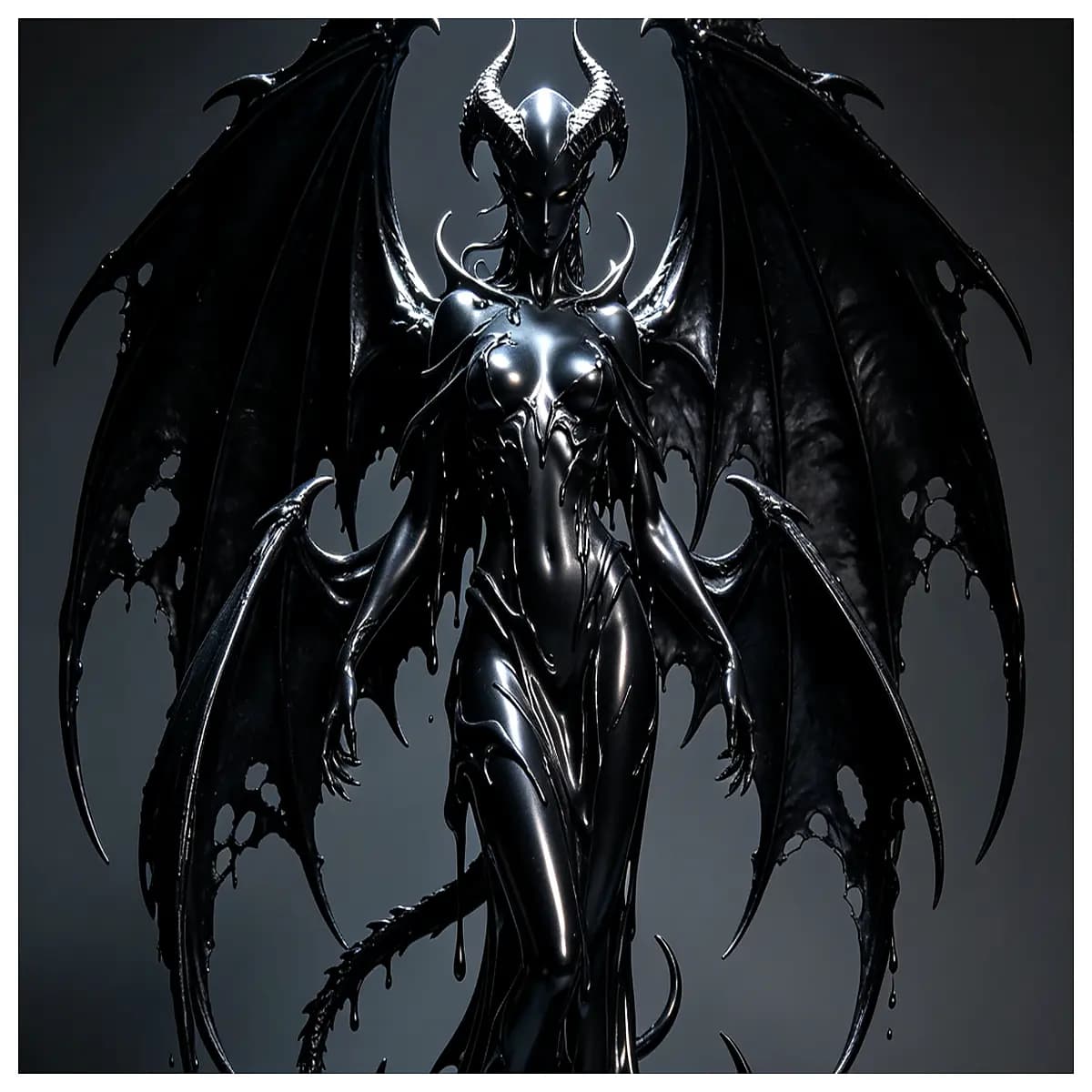 demon from the abyss dark fantasy art print horror movie poster gothic home decor spooky wall art for bedroom living room