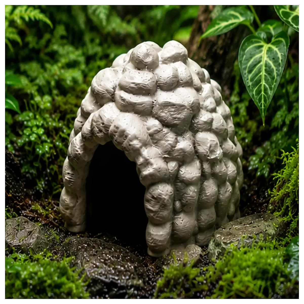 artificial rock cave terrarium decor for reptiles amphibians plants landscape design stone hideout habitat accessories