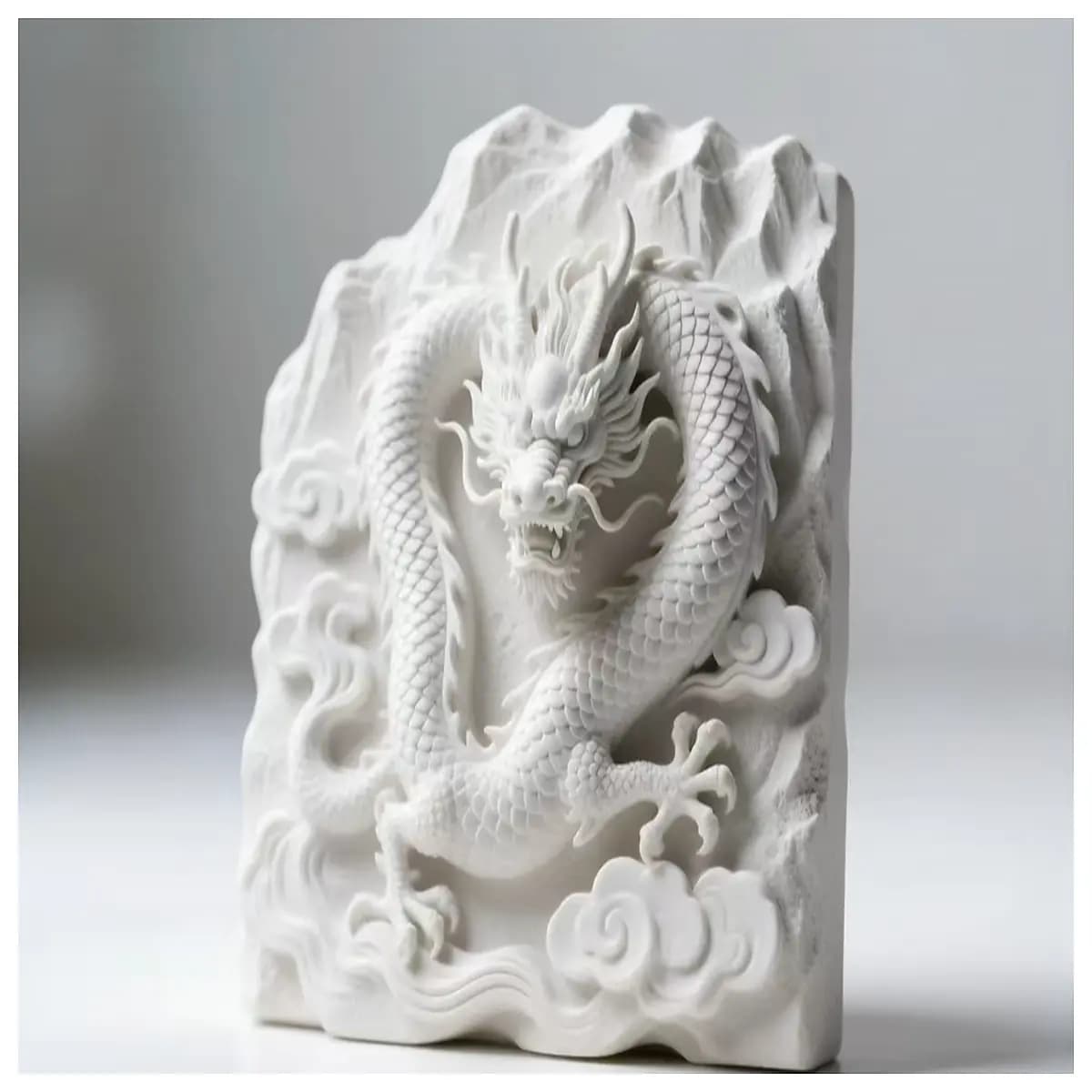 chinese dragon relief carving wall art home decor garden statue outdoor landscape accent piece