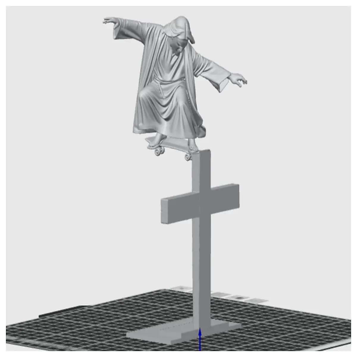 holy grinding skateboard jesus death religious streetwear deck christian faith art