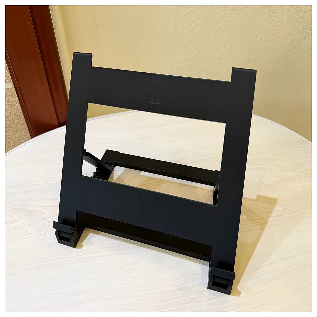 foldable reading desk with built in printer portable lap desk for laptop adjustable book holder with printing station compact study table for home off
