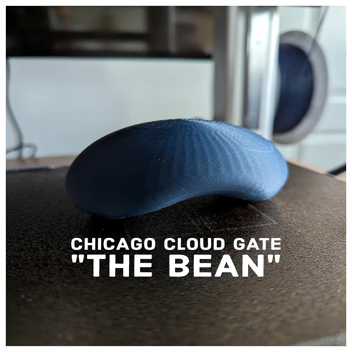 cloud gate bean sculpture art decor modern minimalist metal statue home office piece