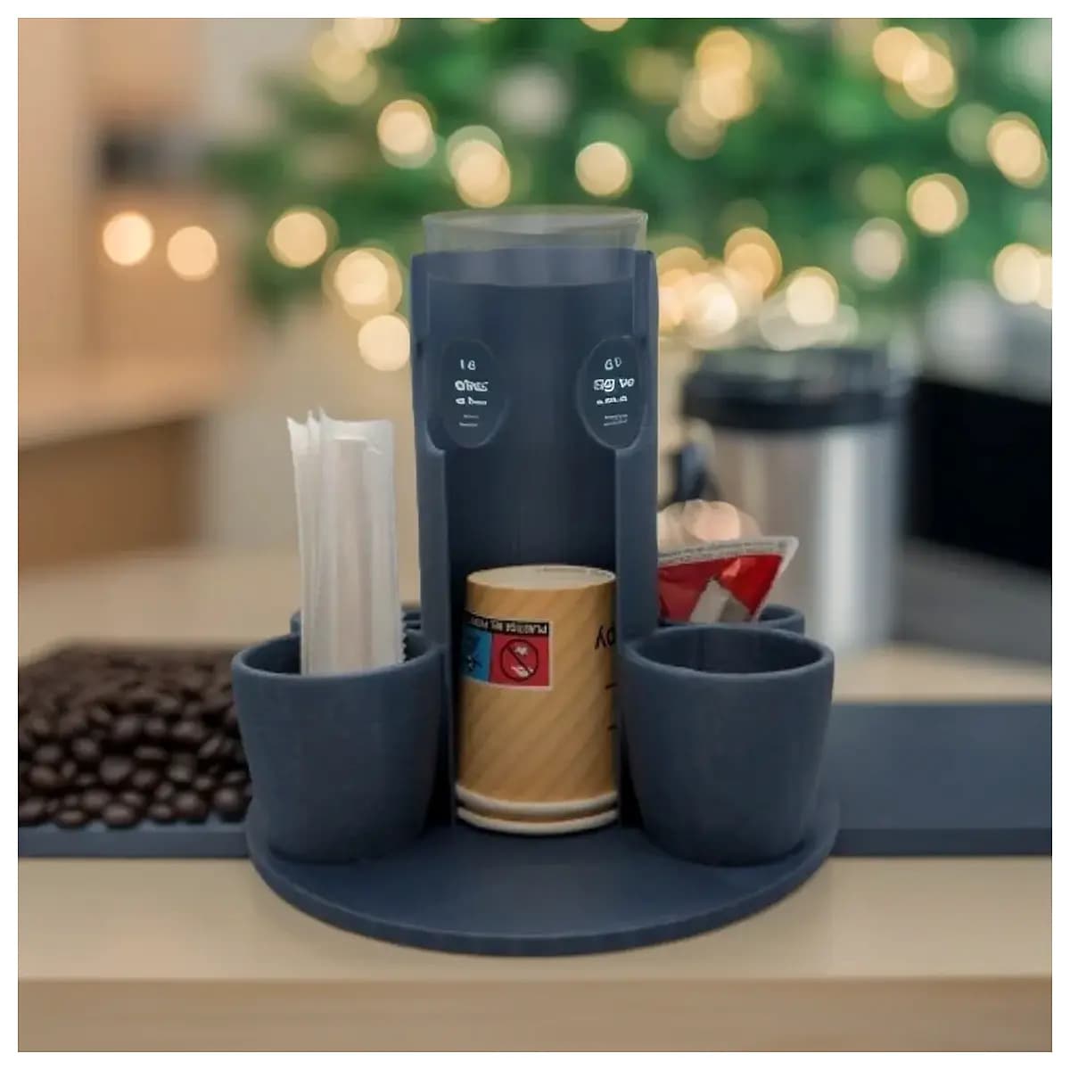multi function coffee kitchen organizer storage rack counter holder mug tree spice jar caddy home bar accessories