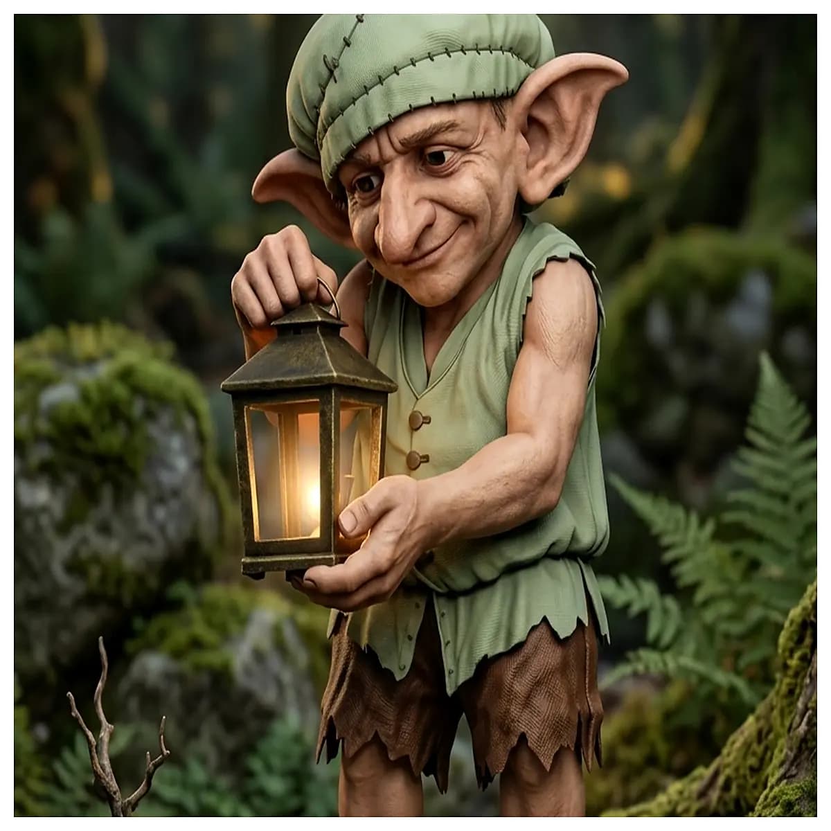 goblin holding lantern toy figure collectible miniature dungeon master accessory fantasy roleplay prop up