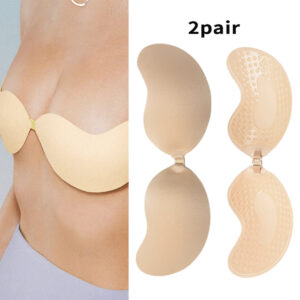 2 Pairs Invisible Stick-On Lifting Bra, Mango Shaped Strapless Self-AdhesiveSlip-Proof Seamless Bra, Women's Lingerie & Underwear Comfort Womenswear Lady Bridal Outfit