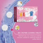 Laundry Tablets, Liquidless Laundry Detergent Sheets Strong Decontamination Laundry Detergent Sheets, Clothes Cleaning Detergent Laundry Bubble Tablets, Plastic Free and Fresh Scent, Ideal for Travel & Hand Washing