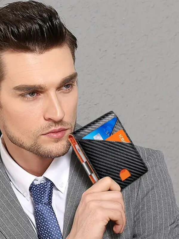 New Ultra-thin RFlD Anti-theft Men's Leather Wallet with 11 Card Slots and CoinLayer for Business Portable Storage Organizer,Father's Day Gift Fathersdaygift wallet