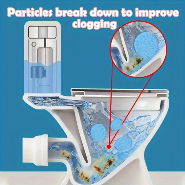 Automatic Toilet Bowl Cleaner Tablets - Low Odor for Freshness, Ideal for Plastic SurfacesEasy Use for Home Hygiene RV Toilet Cleaning, Powerful Toilet Bowl Cleaners for Tough Stains, Long-Lasting Deodorizing