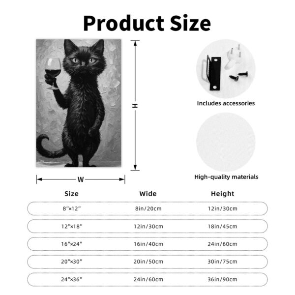 Abstract Black Cat Silhouette Creative Poster Print, Frameless Design, Premium Canvas Material, Perfect for Adorning Apartments, Dorms, Offices, or Any Space Needing Artistic Flair, Injecting Unique Charm into Minimalist Home Living.