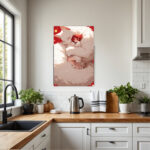 Tender White Cat Hugging Girl Canvas Print - Vertical Wall Art with Wrapped Frame, Advanced Giclee Printing Technology, Vibrant Colors & Fine Details, Heartwarming Cat & Painting for Nursery, Living Room, Bedroom, Office Decor - All-Season Home Gift