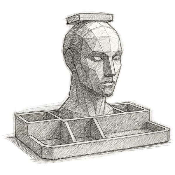 Low Poly Headphone Stand Desktop Organizer Phone Holder Accessory Lazy Person Must Have Computer Peripheral Gadget