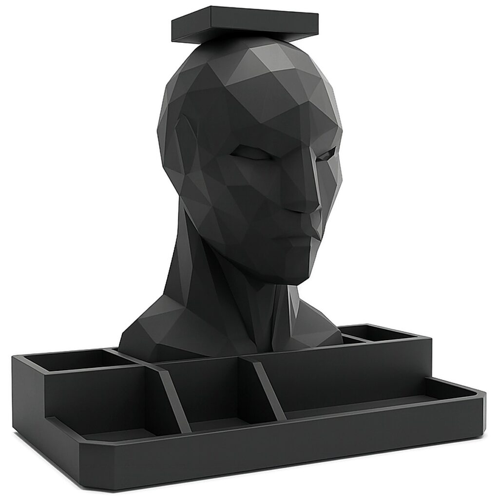 Low Poly Headphone Stand Desktop Organizer Phone Holder Accessory Lazy Person Must Have Computer Peripheral Gadget