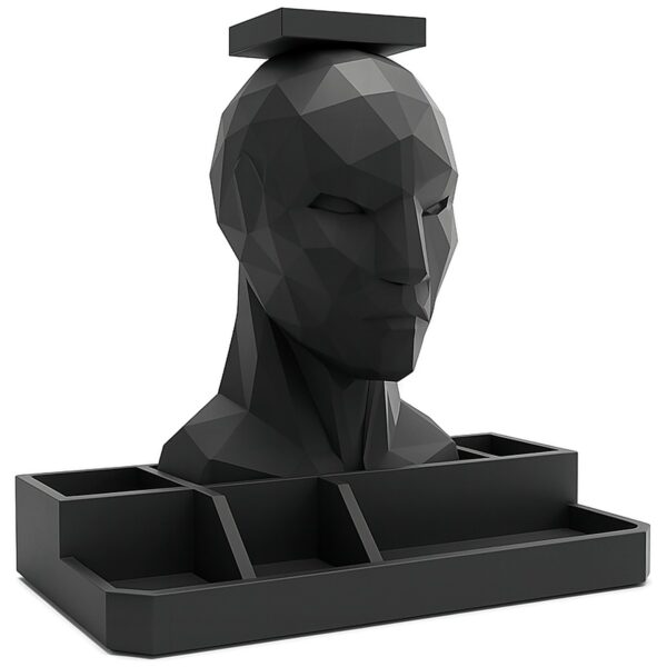 Low Poly Headphone Stand Desktop Organizer Phone Holder Accessory Lazy Person Must Have Computer Peripheral Gadget