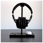 Minimalist Headphone Stand with Tray Desk Organizer Lazy Person Gadget Ear Protection Desktop Shelf Simple Design