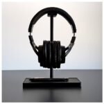 Minimalist Headphone Stand with Tray Desk Organizer Lazy Person Gadget Ear Protection Desktop Shelf Simple Design