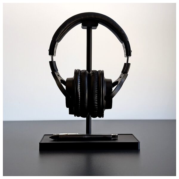 Minimalist Headphone Stand with Tray Desk Organizer Lazy Person Gadget Ear Protection Desktop Shelf Simple Design