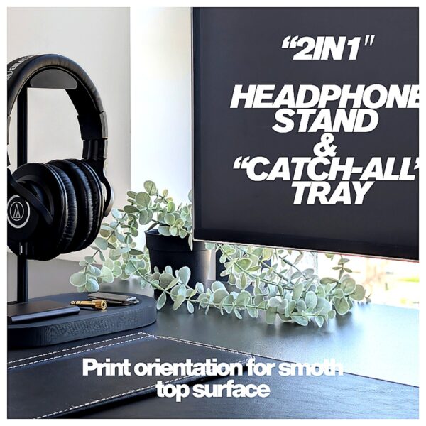 Headphone Holder Minimalist Design Stand with Tray Phone Stand Accessory Holder Bracket Support
