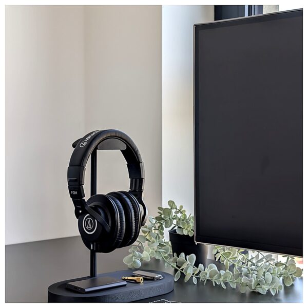 Headphone Holder Minimalist Design Stand with Tray Phone Stand Accessory Holder Bracket Support