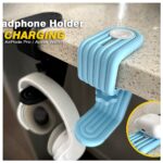 Headphone Holder Standard Wireless Charging Support 360 Rotation Portable Desk Organizer Accessory Smartphone Stand