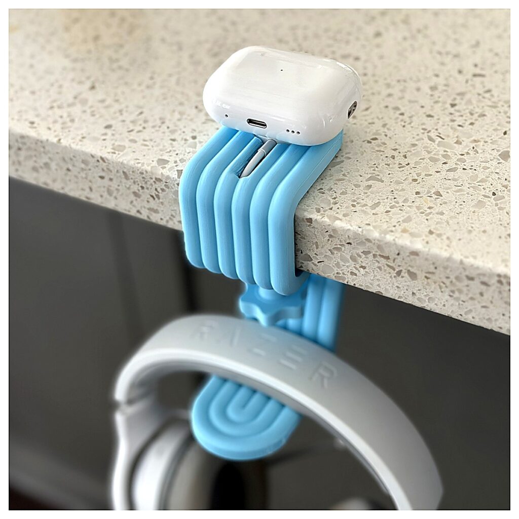 Headphone Holder Standard Wireless Charging Support 360 Rotation Portable Desk Organizer Accessory Smartphone Stand